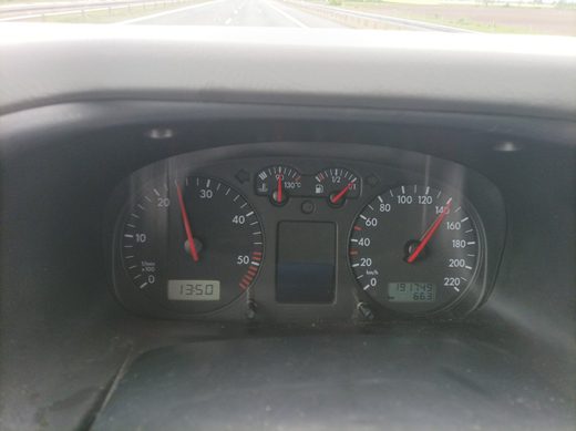 Tachoaufnahme bei ca. 150 km/h